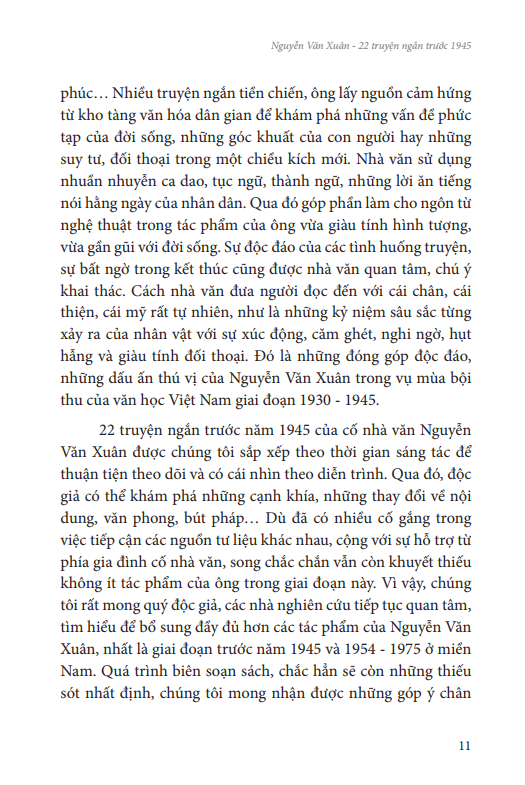 NGUYỄN VĂN XUÂN 22 TRUYỆN NGẮN TRƯỚC 1945