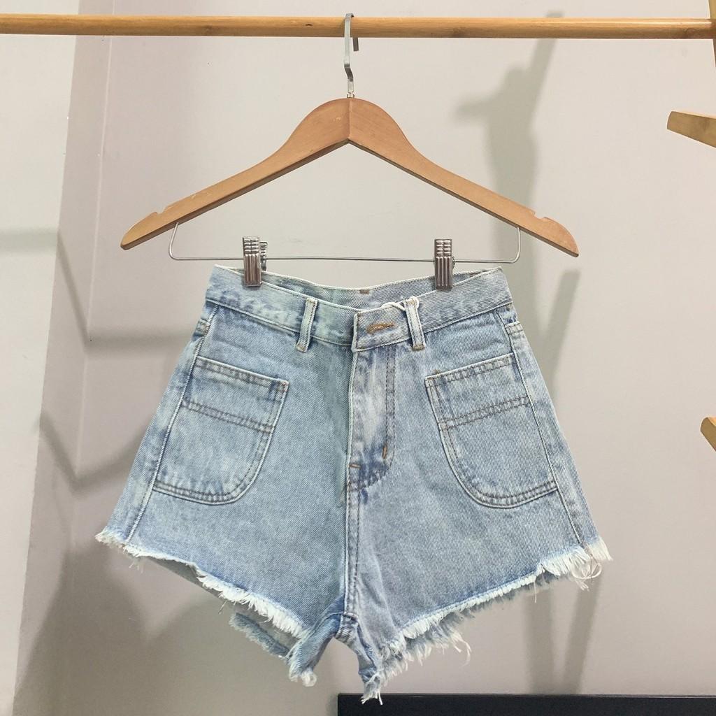 Quần short jean nữ lưng cao King168 , quần short nữ cao cấp YT09