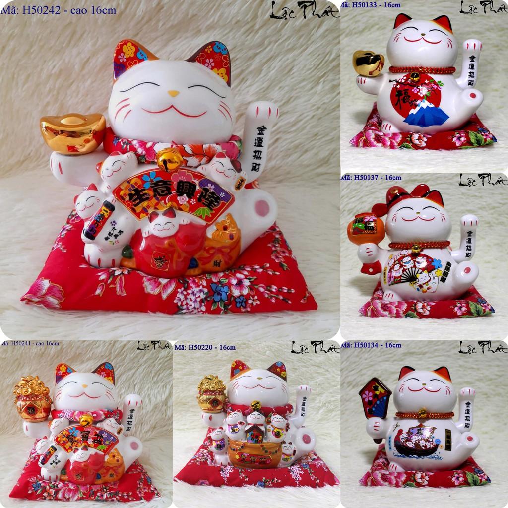 Mèo thần tài vẫy tay - cao 16 - 18cm