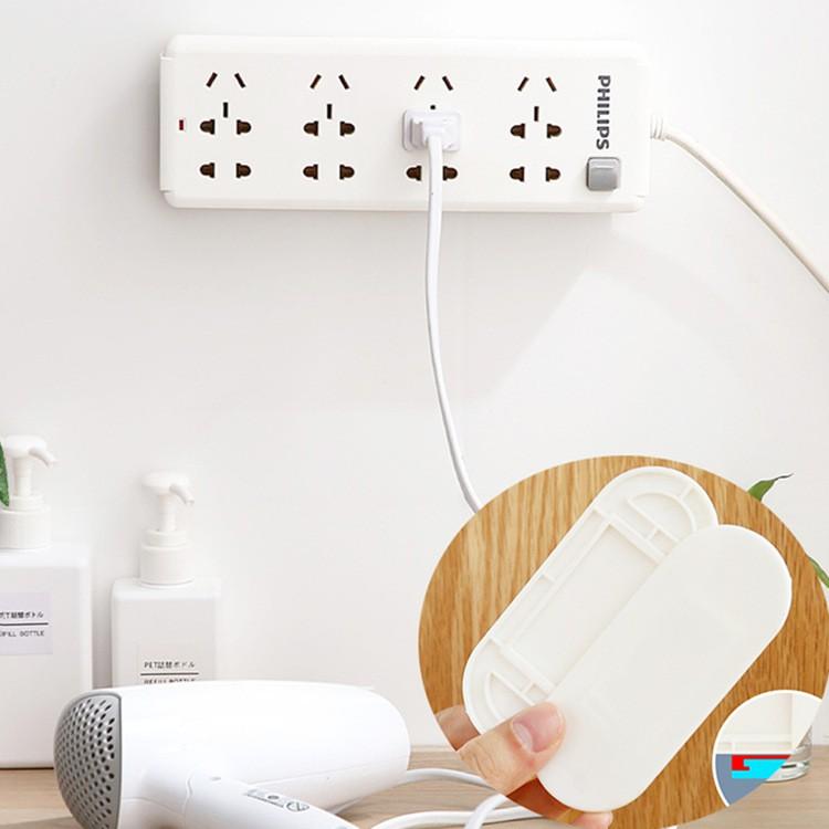 Miếng Dán Tường Treo Ổ Cắm Điện, Modem Wifi/ Giá Đỡ Treo Tường Cố Định Ổ Cắm Điện