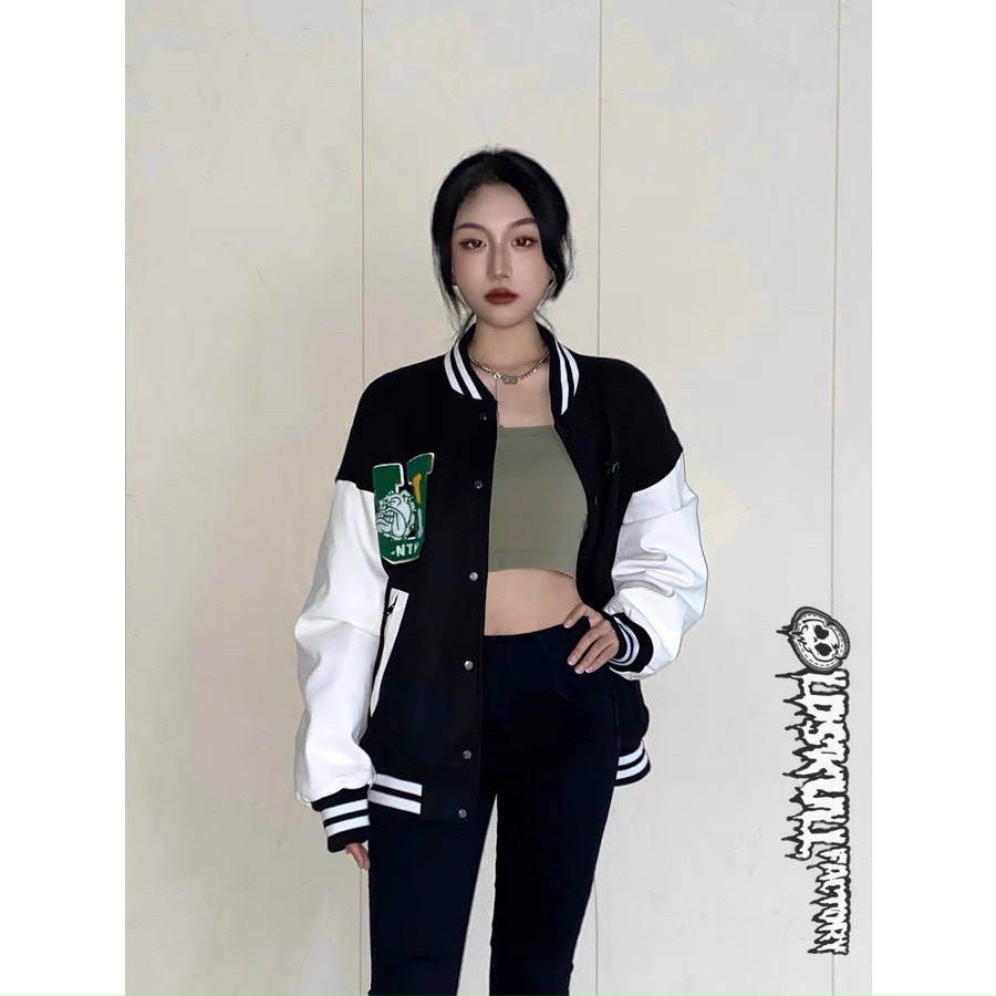 Áo Khoác Bomber Nỉ UNTP Unisex - Có Túi Trong Chữ D Chống Nắng Thu Đông - Thiên Hà Shop Giá Siêu Rẻ Đẹp
