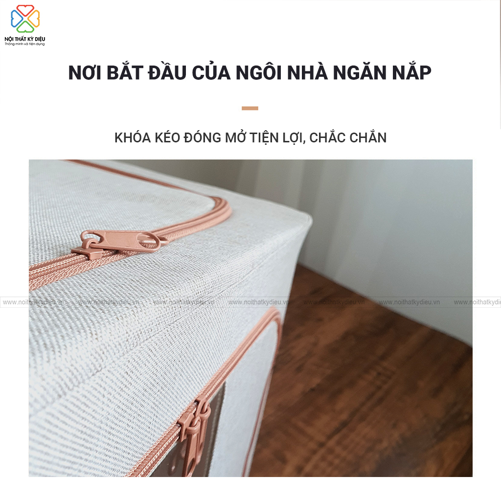 HỘP VẢI ĐỰNG CHĂN MÀN KHUNG THÉP 2 CỬA