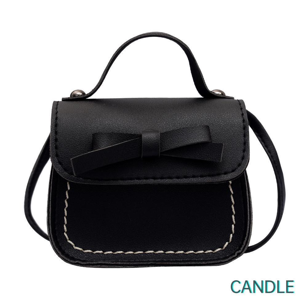 Túi Đeo Chéo Da Pu Phối Nơ Xinh Xắn Cho Bé Gái