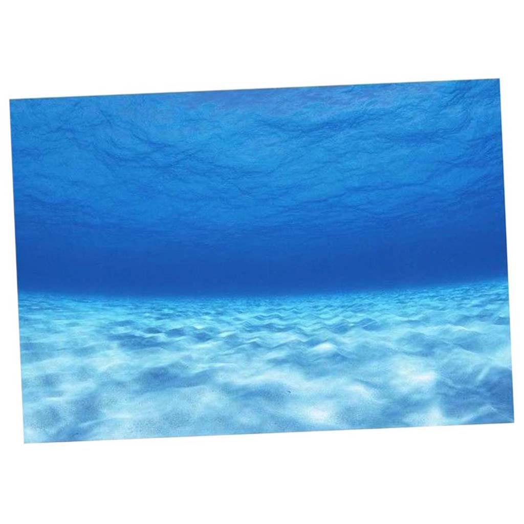 3D Aquarium Tank Sky Blue Landscape Poster Tank Background 61x30cm