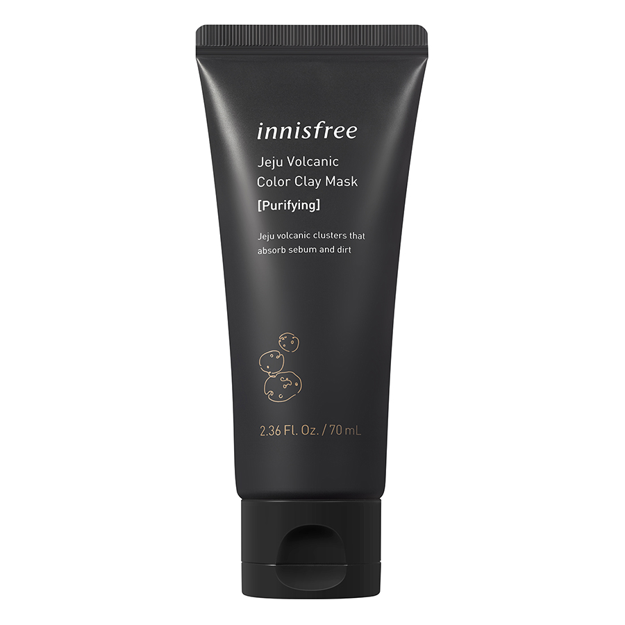 Mặt Nạ Rửa Đất Sét Thanh Lọc Da Từ Đá Núi Lửa Đảo Jeju Innisfree Volcanic Color Clay Mask (Black) - 131171052 (70ml)