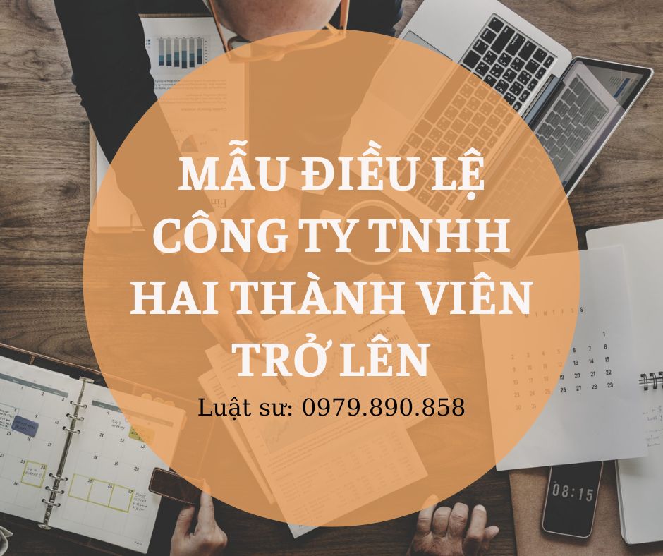 Mẫu điều lệ công ty TNHH hai thành viên trở lên + bản hướng dẫn chi tiết của Luật sư