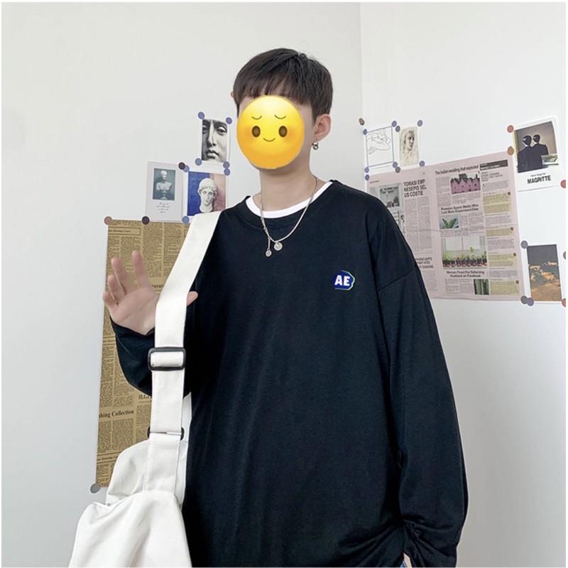 Áo Thun Tay Dài Logo AB Unisex Form Rộng