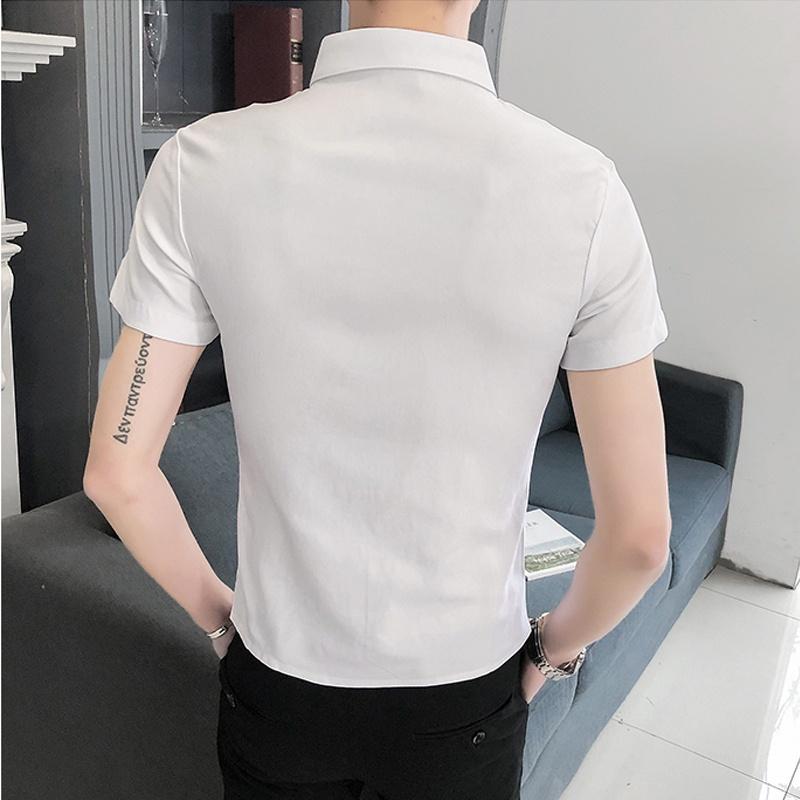 Áo sơ mi, Áo sơ mi nam cộc tay phối Gile, tạo điểm nổi bật cho chiếc áo của bạn sang trọng lịch lãm, trẻ trung, mã -H42