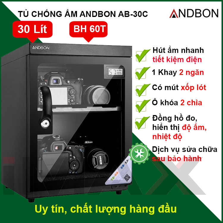 Tủ chống ẩm iMax bán từ 20-50 Lít Andbon, Hàng chính hãng