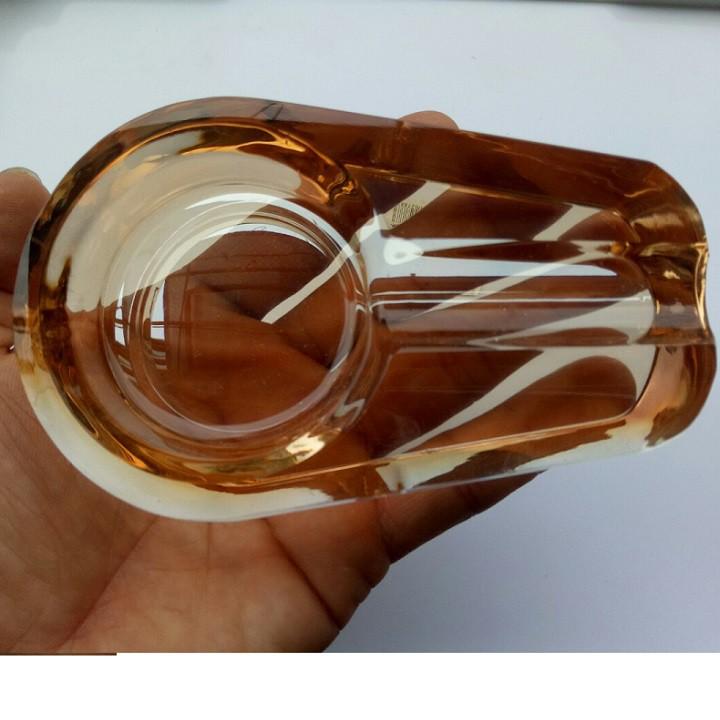 Gạt tàn Cigar thủy tinh nguyên khối cao cấp