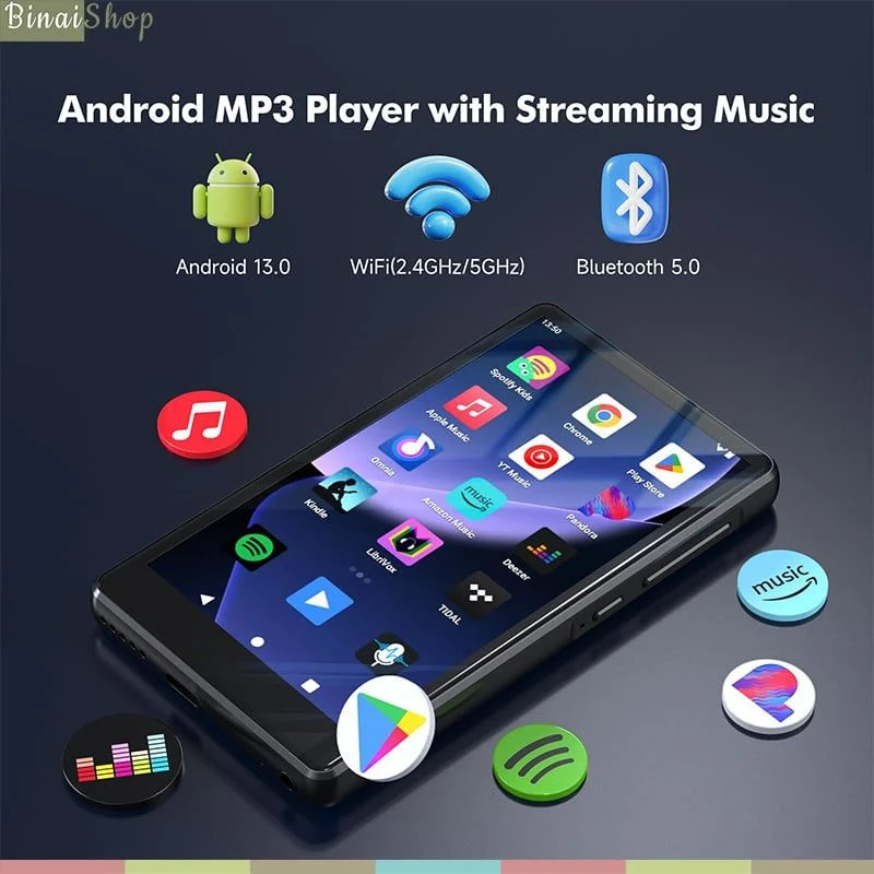 RUIZU M45 - Máy Nghe Nhạc Android 13 Màn Hình Cảm Ứng 4.5", Bluetooth 5.0, Wi-Fi, Hỗ Trợ Mở Rộng 1TB - Hàng Chính Hãng