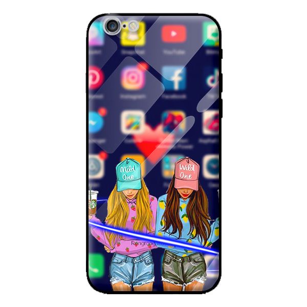 Ốp lưng kính cường lực cho iPhone 6 Plus GIRL 7 - Hàng chính hãng