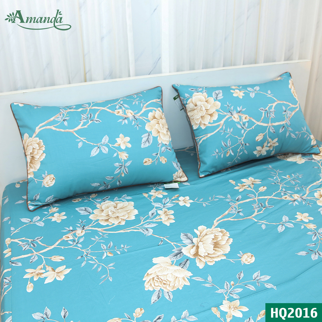 Vỏ gối nằm Amanda, chất liệu cotton lụa satin Hàn Quốc mềm mịn thoáng mát