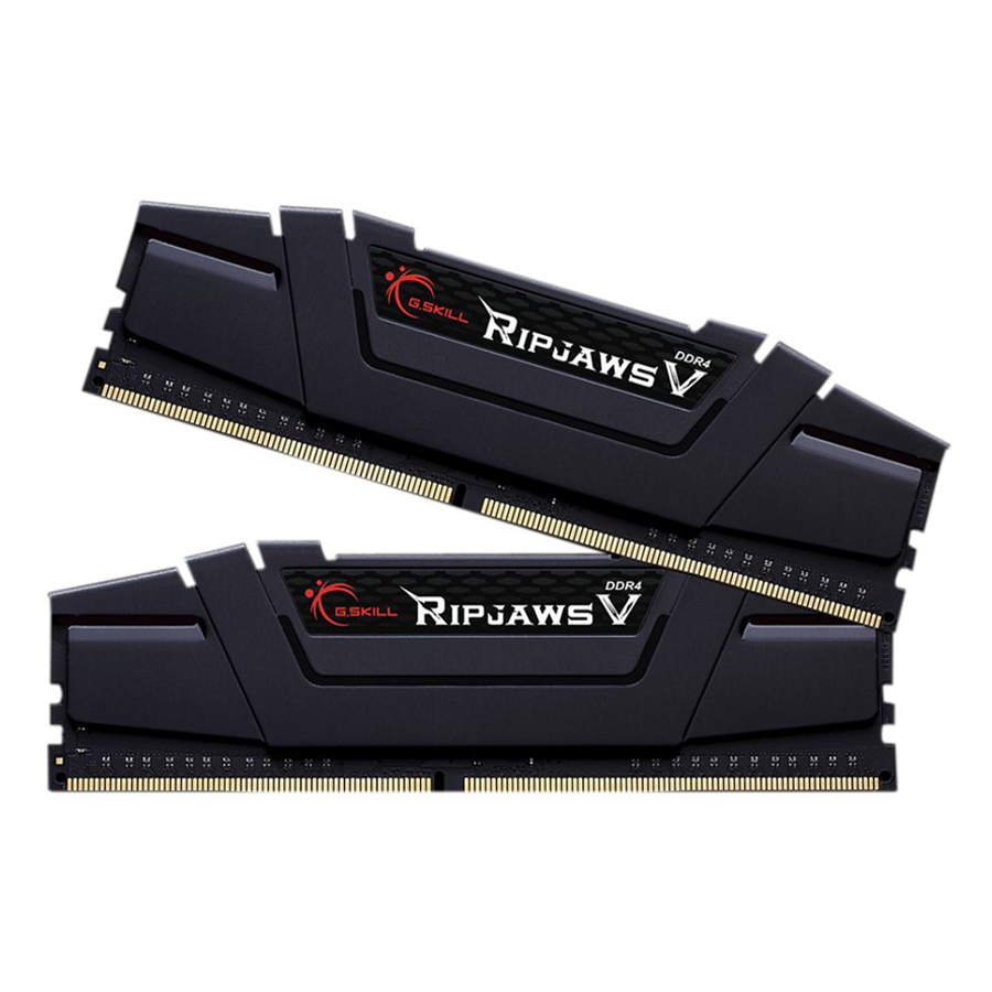 Bộ 2 Thanh RAM PC G.Skill 16GB (8GBx2) Ripjaws Tản Nhiệt DDR4 F4-3200C16D-16GVKB - Hàng Chính Hãng