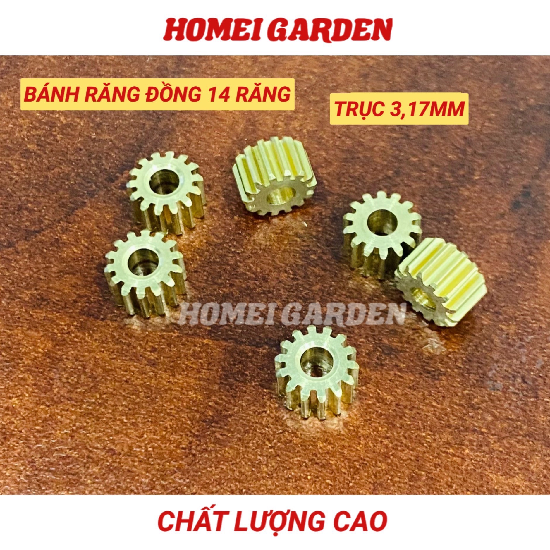 Bánh răng kim loại trục 3.17mm 14 răng mới 100% - HM0049