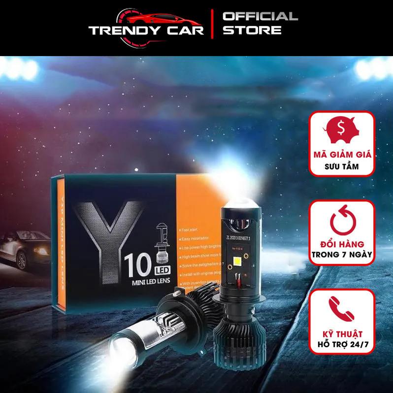 Bóng đèn led Bi cầu led Mini chân H4, H7, H11  Y10 Bản Nâng Cấp Hiệu Suất Cắt Sáng Chống Chói