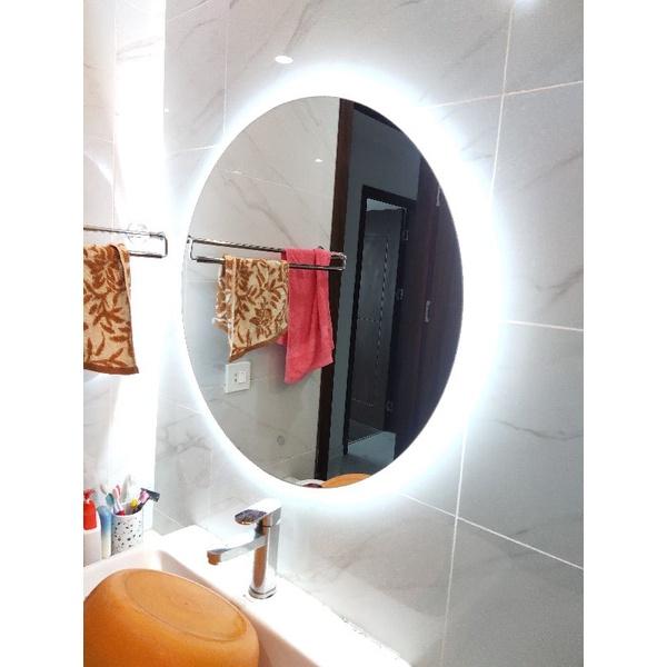 Gương Phòng Tắm - Gương Hậu Đèn Led 3 Màu Cảm Ứng - Đ/Kính 40, 50, 60cm