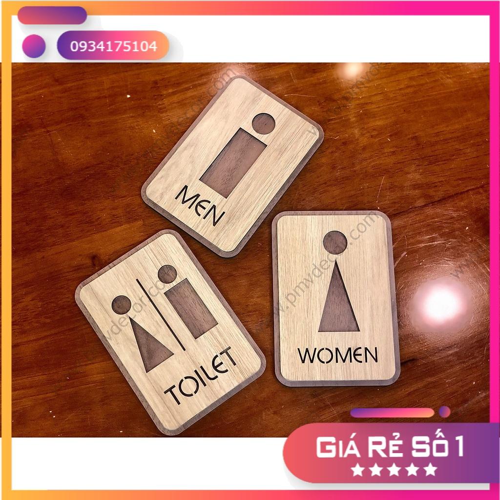 BẢNG WC, KT: 100*150mm Gỗ MDF phủ melamine 2 màu tương phản
