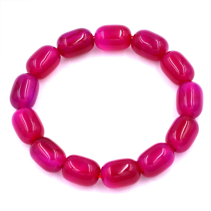 Vòng tay Lu Thống Thạch Anh Hồng Bầu size 10mm x 14mm - hợp mệnh Hỏa, mệnh Thổ