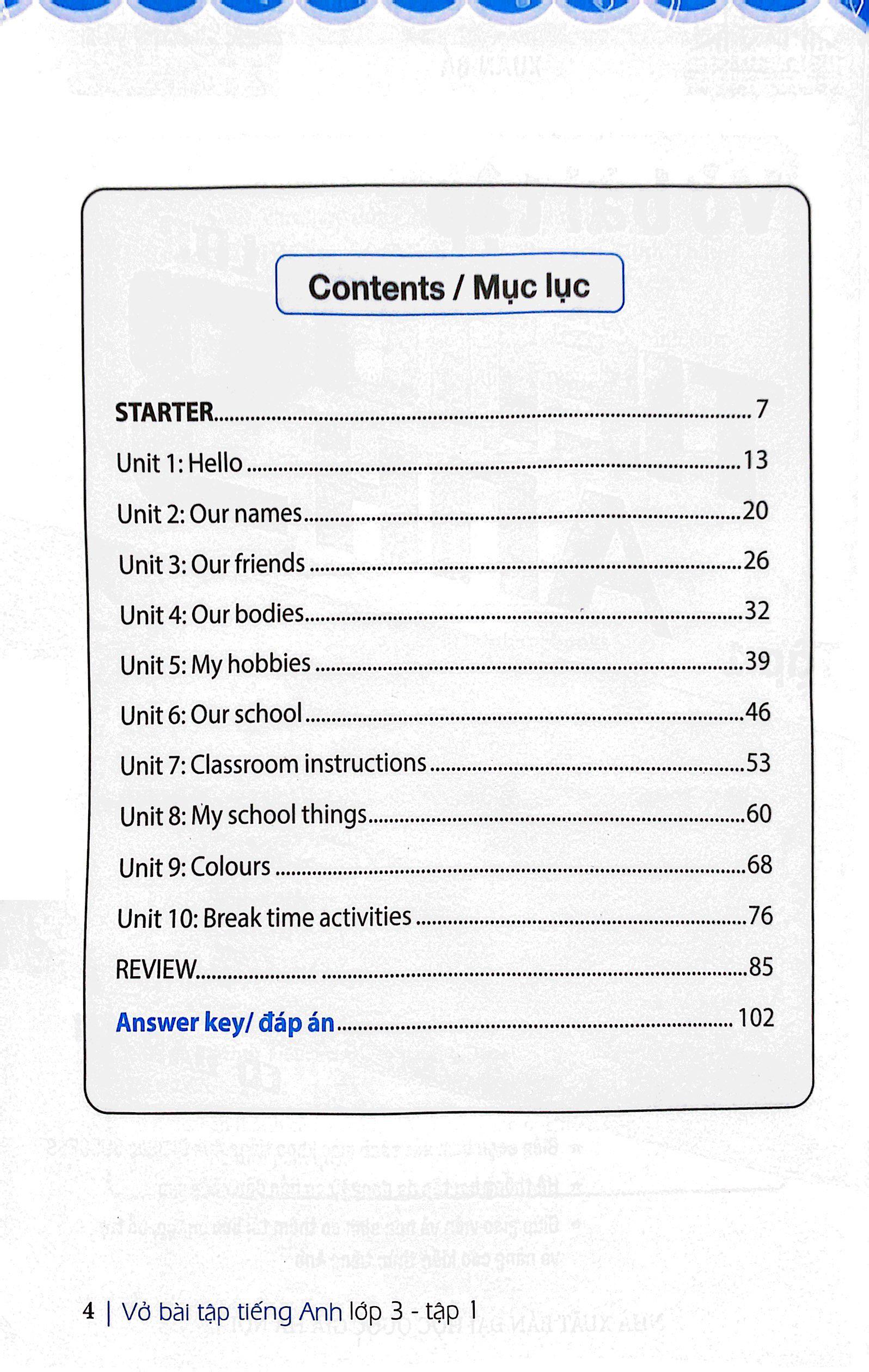 Global Success - Vở Bài Tập Tiếng Anh Lớp 3 - Tập 1 (Có Đáp Án)