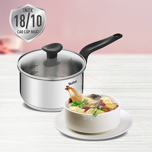 Nồi cán dài/quánh Inox Tefal Duetto Plus 16cm x 1.5L G7192836 - Hàng chính hãng