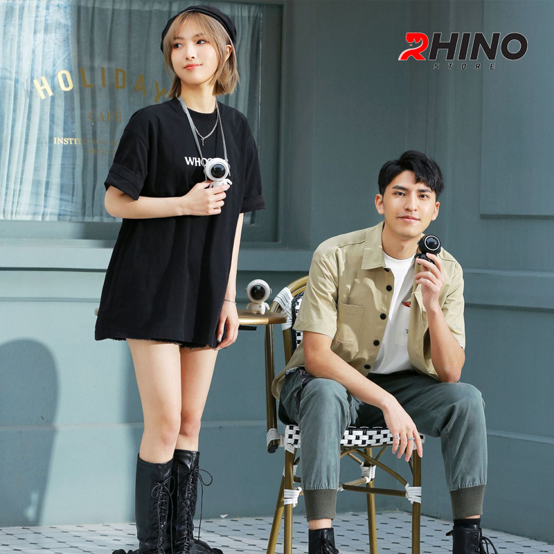 Quạt cầm tay Rhino F501 phi hành gia mini 900mAh, 3 tốc độ gió kèm dây treo - Hàng chính hãng