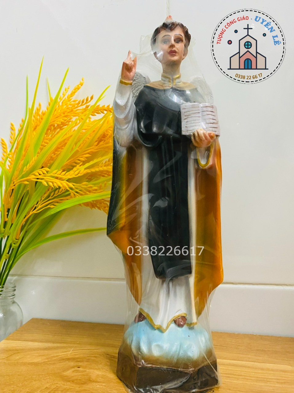 Tượng công giáo tượng Thánh Vinh Sơn 30cm