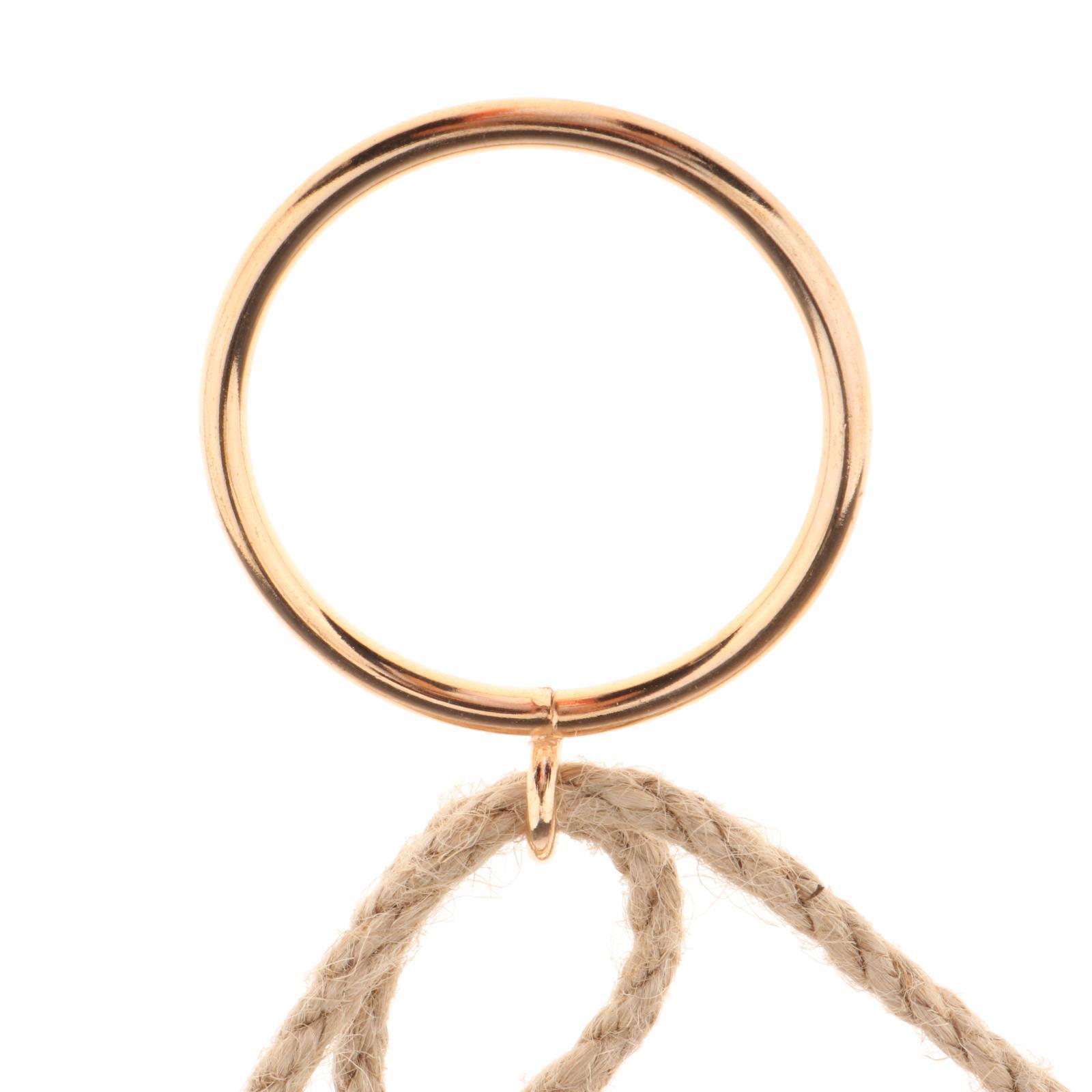 Wooden Floating Shelves with String Rope Hanging Floating Shelves