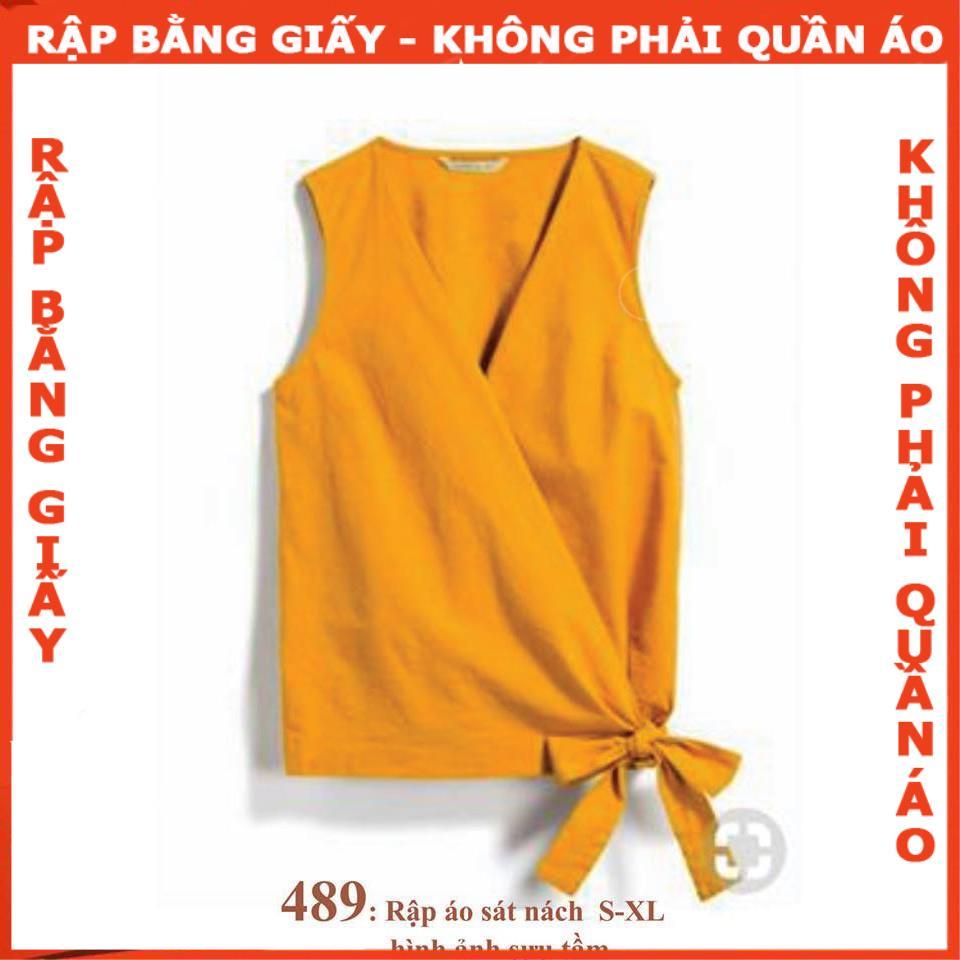 Rập giấy mã 489 - Rập áo sát nách (BẢN VẼ)