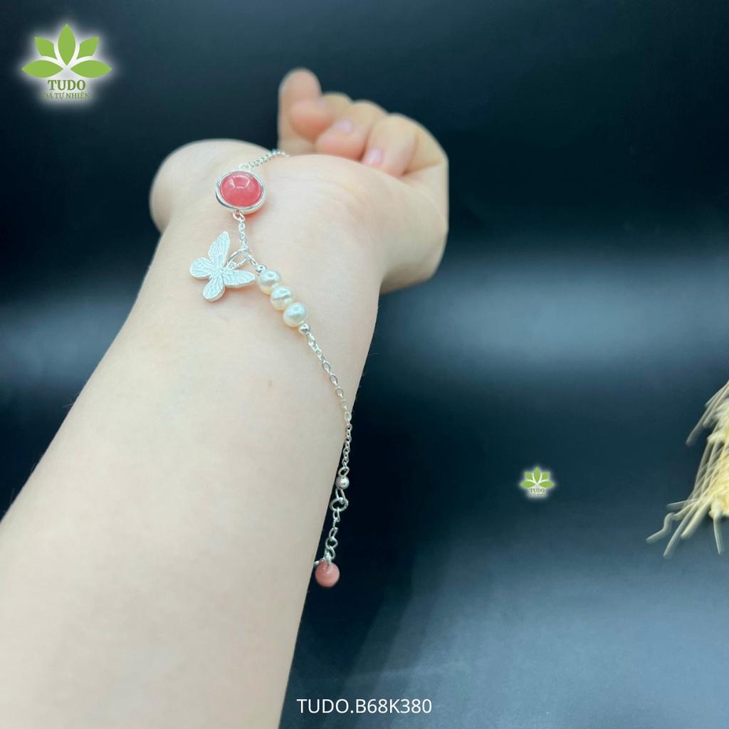 Vòng Tay Nữ Đẹp - Vòng Phong Thủy Đa Mệnh TUDO VCBDAOH VCBNT AG925 B68K380 Charm Hồ Điệp - Tình Duyên