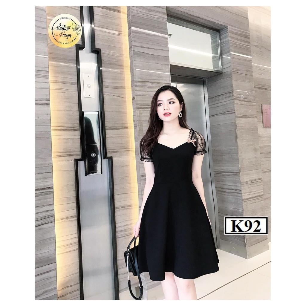 Váy đầm xòe K92 Đen thời trang nữ hàng thiết kế Cao Cấp