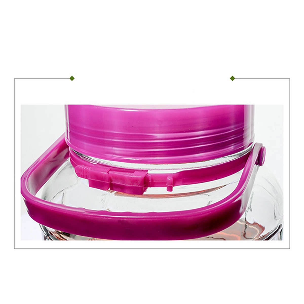 Bình ngâm rượu thủy tinh Nắp tím có van ngâm sâm, đinh lăng, táo mèo, nấm linh chi, hoa quả