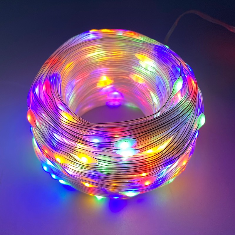 Dây đèn trang trí led đom đóm cắm điện chống nước nhiều màu 10 mét