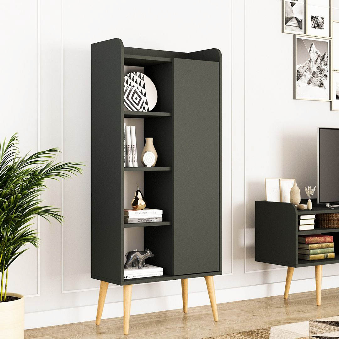 Kệ sách, kệ trang trí gỗ hiện đại SMLIFE Bromagic | Gỗ MDF dày 17mm chống ẩm | D64xR30xC146cm