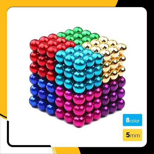 Bộ Xếp Hình Thông Minh BuckyBalls Neon 8 màu 216 viên đường kính 5mm Hộp Nhôm Sang Trọng 