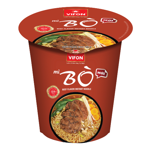 Thùng 24 Ly Mì Bò NGON NGON VIFON (60g / Ly)