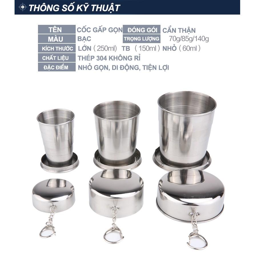 CỐC THÉP UỐNG NƯỚC UỐNG TRÀ GẤP CỌN IRONMAX