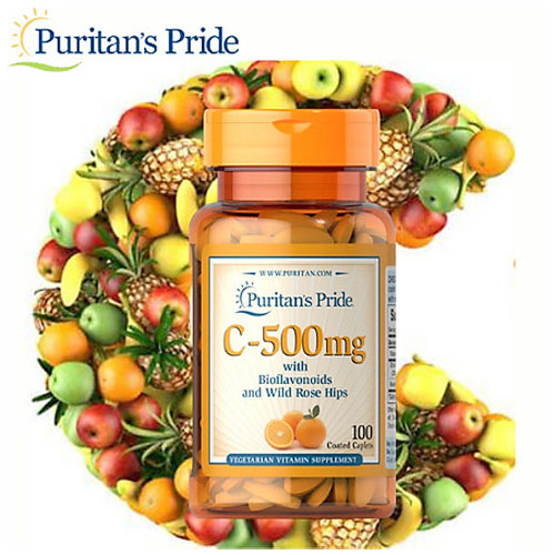 Vitamin C Mỹ Puritan's Pride  500 mg giúp tăng sức đề kháng, tăng sản xuất collagen, nhanh lành bệnh, vết thương - QuaTangMe Extaste