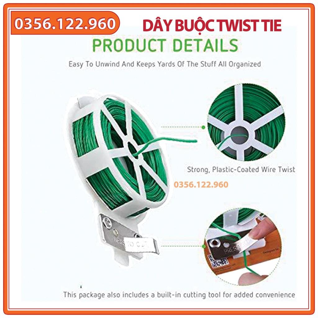 Combo 3 Cuộn dây buộc đồ đa năng Twist Tie, 50m (Dây nhựa, lõi kẽm) - Dễ dàng sử dụng mọi lúc mọi nơi