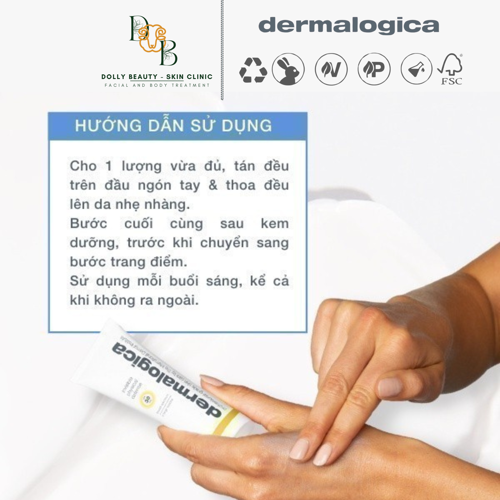 Kem chống nắng vật lý INVISIBLE PHYSICAL DEFENSE 50ml phù hợp với mọi loại da của Dermalogica - Dolly Beauty