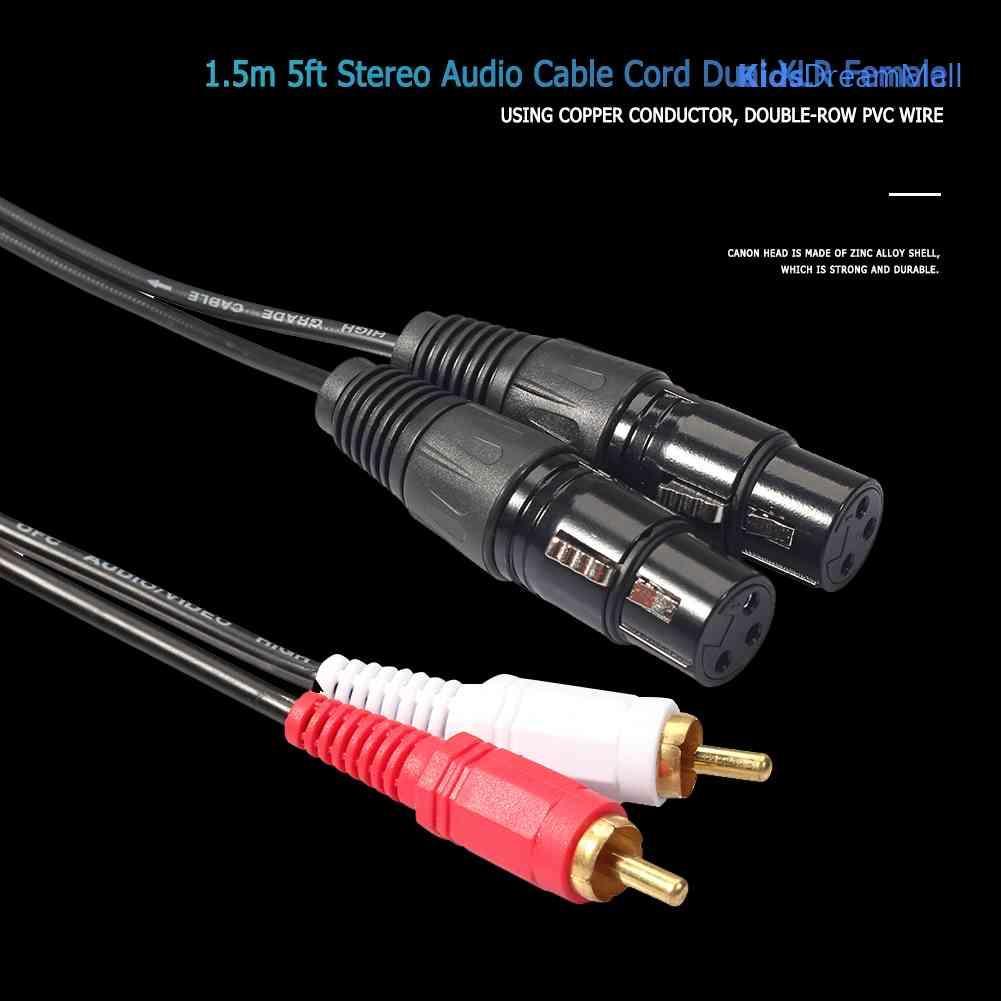 Dây Cáp Âm Thanh RCA Kép Dài 1.5m 5ft