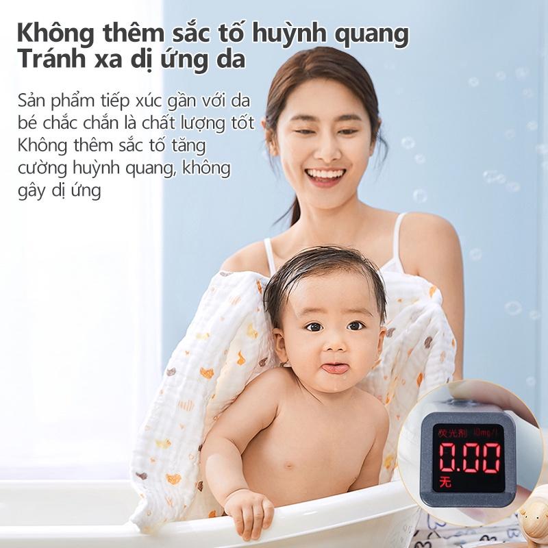 [Einmilk.ân ninh]Khăn tắm cho trẻ mới biết đi / trẻ sơ sinh siêu mềm 6 lớp 100% cotton nhanh khô thấm hút cao QBTS