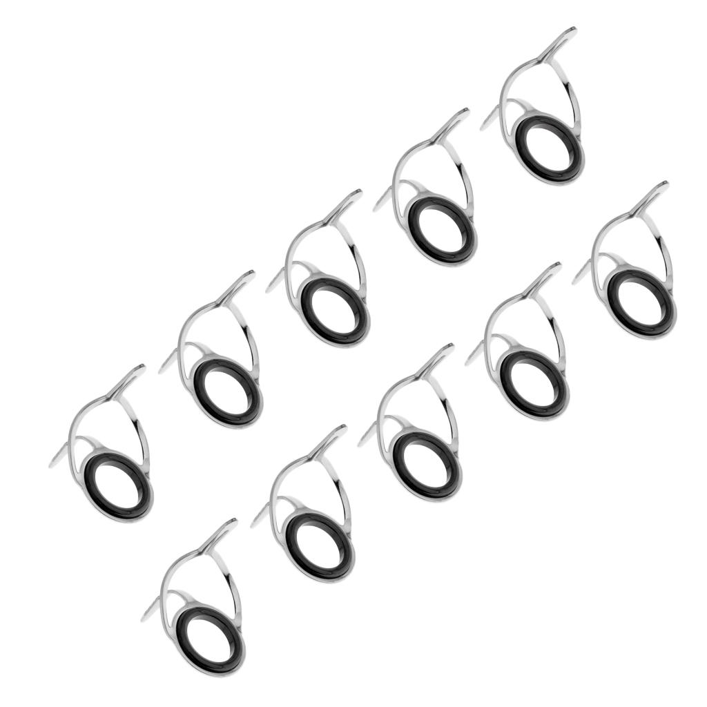 10pcs Fishing Rod Guide Eyes Ceramic Ring DIY Rod Building Component