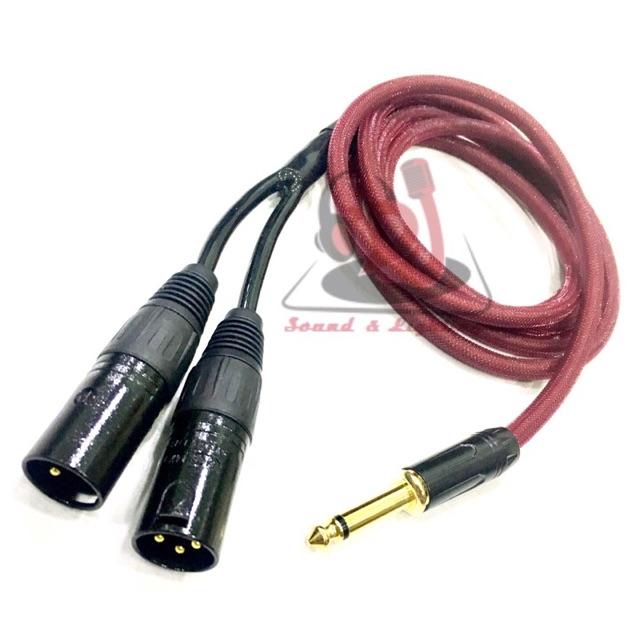 Dây chuyển đổi Jack 6 ly ra 2 đầu XLR đưc