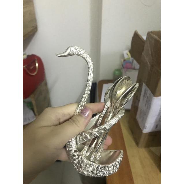 Bộ thìa cafe thiên nga để bàn độc đáo