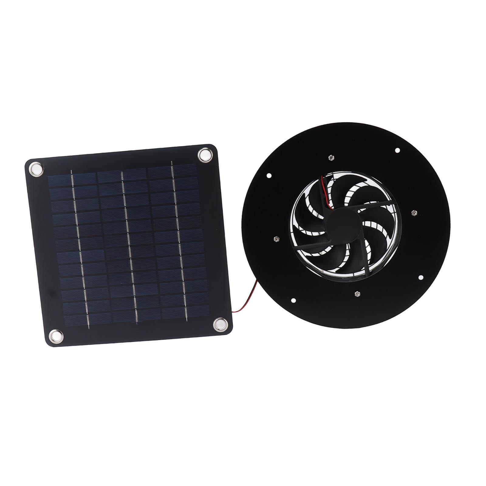 Solar Panel Fan Weatherproof 12V Ventilator for Hen House Outdoor Camping