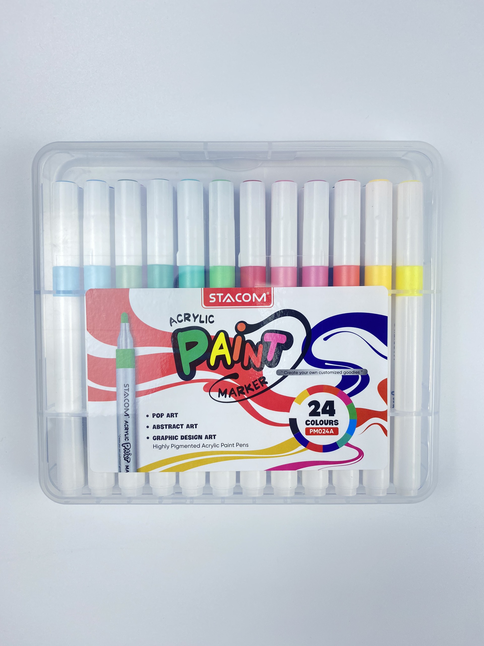 Bộ bút 12/24 màu Acrylic Paint Marker Stacom PM012A