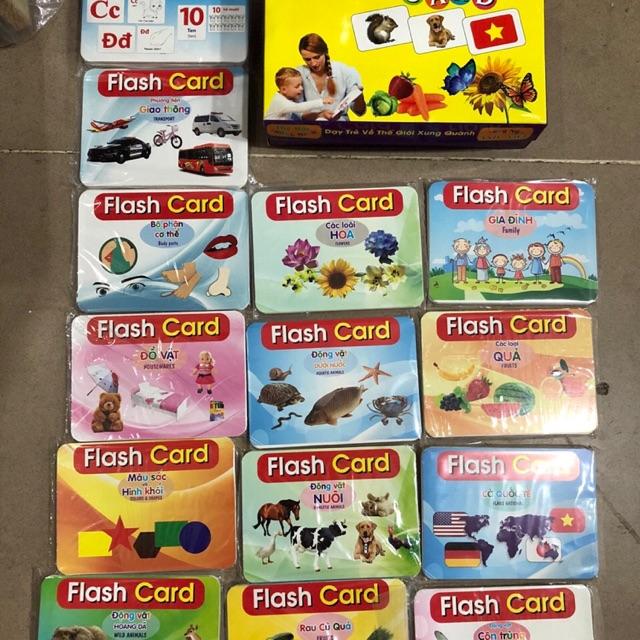 Bộ flashcard song ngữ Anh Việt 15 chủ đề