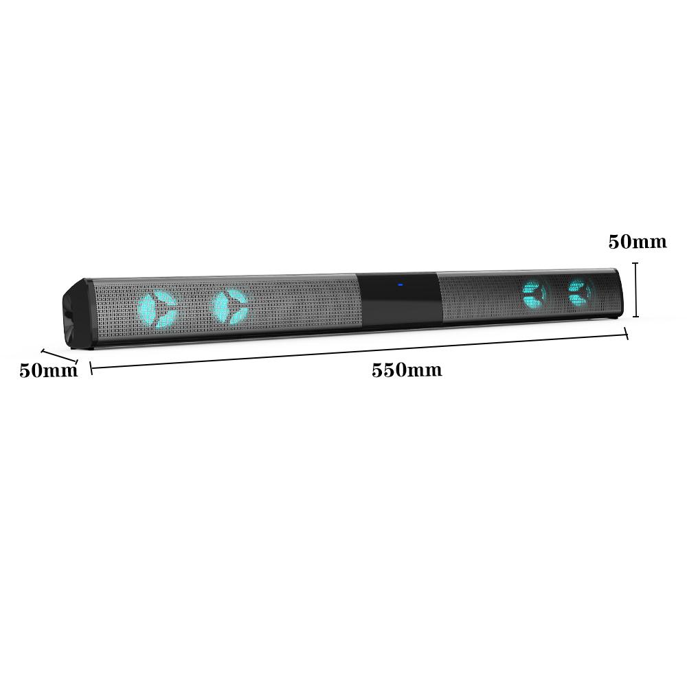 Thanh âm thanh không dây bluetooth hifi loa tv nhà hát sân nhà soundbar cho sản phẩm di động pc pc 3,5mm Color: 330X50X50mm BS28A