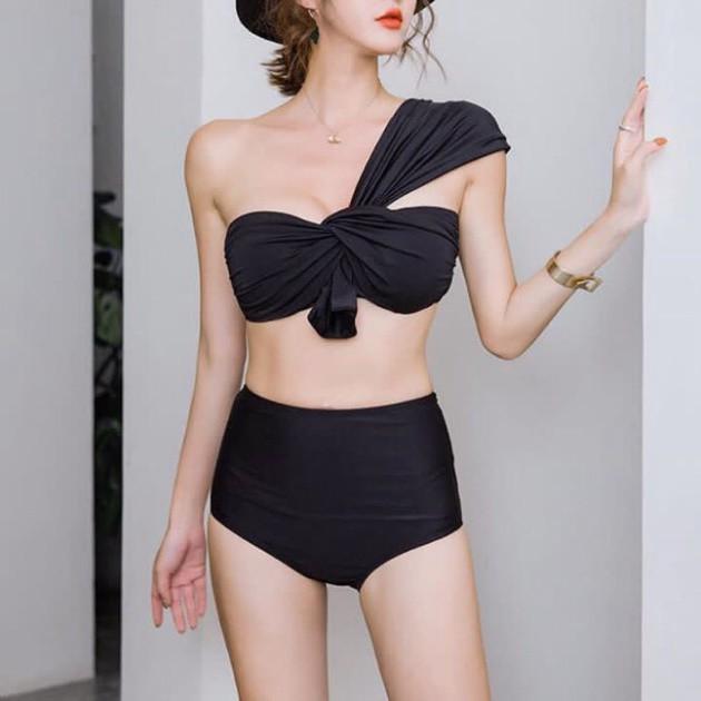 Bikini xoắn ngực choàng vai quần nhún( nhiều màu)